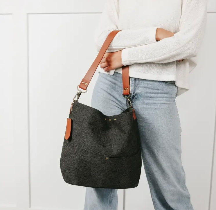 Leather Shoulder Bag With Crossbody Strap, Cognac Leather Hobo Bag, Diaper  Every Day Bag, Women Brown Slouchy Tote - Yahoo Shopping