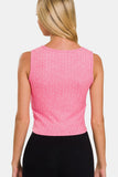 Zenana Ribbed Cropped Tank