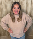 Corded Crew with Side Slit