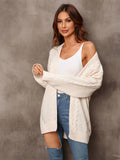 Angel Wings Warm Fall Mixed Knit Open Front Longline Cardigan