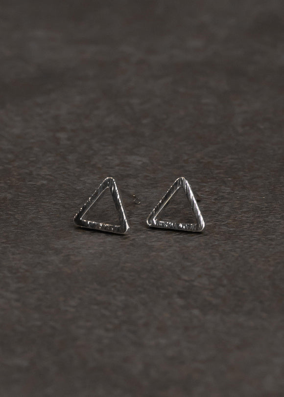 Triangle Stud Earrings - Gold & Silver