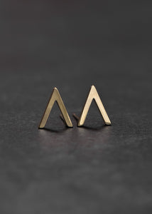 Gold V Stud Earring