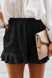 Full Size Ruffled Elastic Waist Shorts