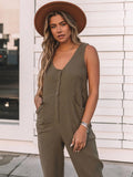 Full Size Scoop Neck Wide Strap Jumpsuit