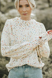 Confetti Round Neck Long Sleeve Sweater