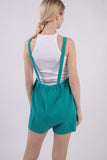 VERY J Sleeveless Double Gauze Overalls with Pockets