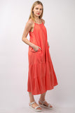 VERY J Ruffled A-Line Midi Cami Dress