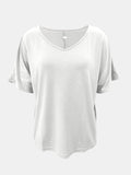 Full Size Scoop Neck Short Sleeve T-Shirt