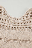 Openwork Cable Knit Long Sleeve Sweater