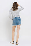 Vervet by Flying Monkey Distressed Raw Hem Denim Shorts