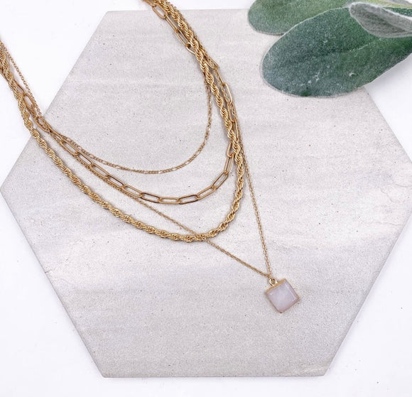 Druzy Necklace - Ivory