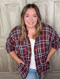 Plaid To Meet You button down - Burgundy
