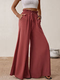 Perfee Frill Tied Wide Leg Pants