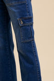 Annie Wear Straight Leg Jeans with Cargo Pockets