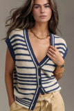 Button Down V Neck Sweater Vest