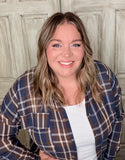 Plaid To Meet You button down - Navy