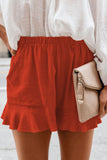 Full Size Ruffled Elastic Waist Shorts