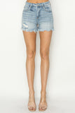 RISEN Raw Hem Denim Shorts