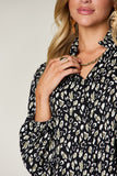 Double Take Full Size Leopard Long Sleeve Blouse