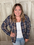 Plaid To Meet You button down - Navy
