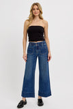 RISEN Elastic Band Wide Leg Jeans