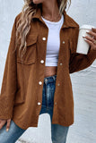 Pocketed Snap Down Long Sleeve Jacket