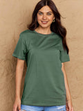 Full Size Round Neck Short Sleeve T-Shirt