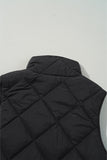 Snap Down Texture Vest Coat with Pockets