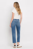 Vervet by Flying Monkey High Rise Frayed Hem Straight Jeans