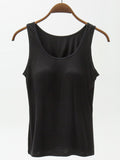 Full Size Wide Strap Modal Tank with Bra