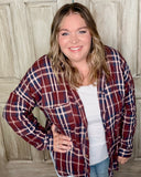 Plaid To Meet You button down - Burgundy