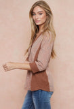 Rustic Floral Henley