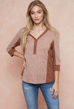 Rustic Floral Henley