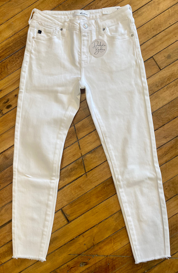 Rylie White Non-Distressed Ankle Skinny Jeans