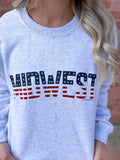 Midwest Patriotic & Proud Crewneck Sweatshirt