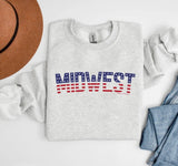 Midwest Patriotic & Proud Crewneck Sweatshirt