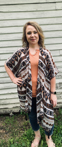 Aztec Printed Kimono