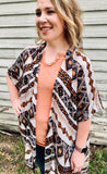 Aztec Printed Kimono