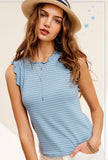 Blue Bird Ruffle tank