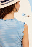 Blue Bird Ruffle tank