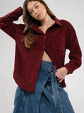 One Step Ahead Corduroy Jacket - Wine