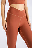 V Waist Full Length Leggings - Terracotta