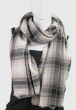 Oblong Plaid Design Scarf