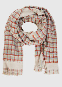 Striped Checkered Pattern Scarf - 2 Colors