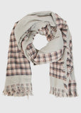 Striped Checkered Pattern Scarf - 2 Colors