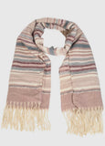 Striped Fringe Scarf - 2 Colors