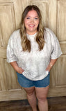 Foggy Forest Rib Knit Tee