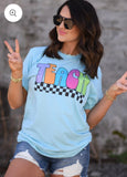 Teach Checkered Tee