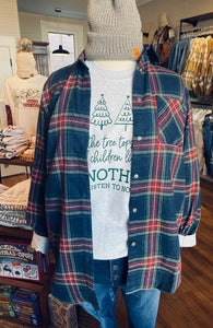 Santa's Helper Button Down flannel