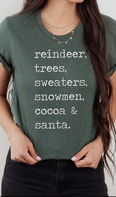 Christmas List graphic tee